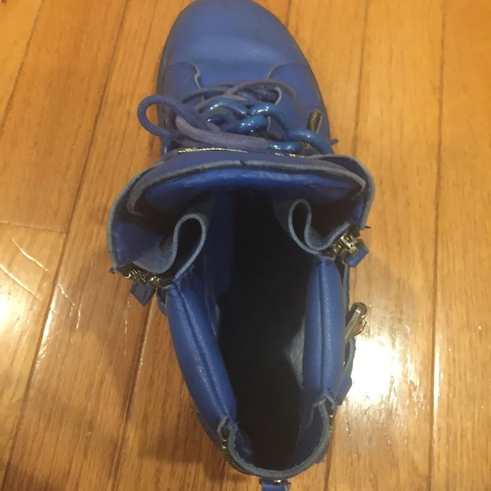 Giuseppe Zanetti Blue, Chained High Topβs - Picture 3 of 6